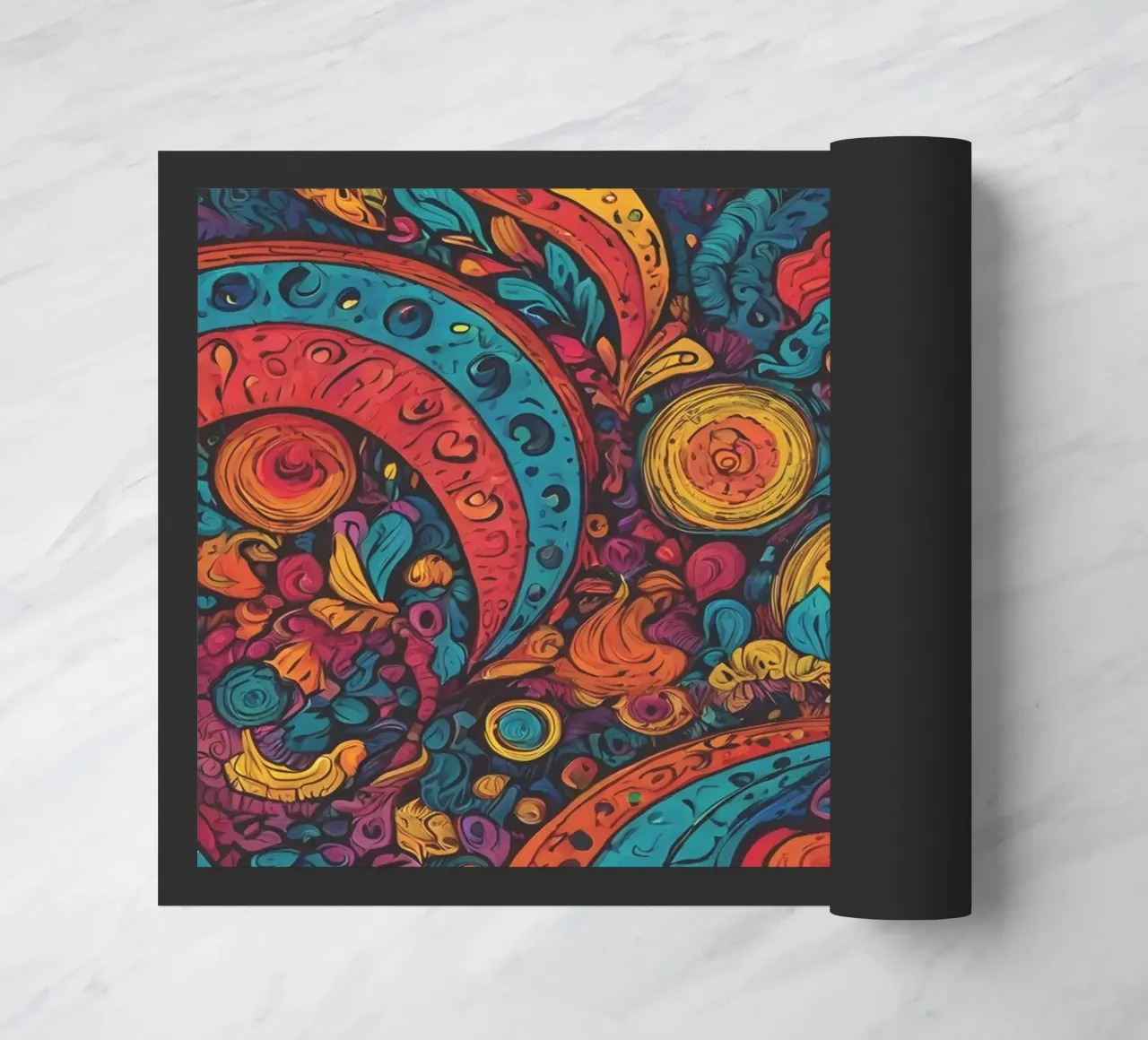 Psychedelic Pattern doormat by Charnwood Prints