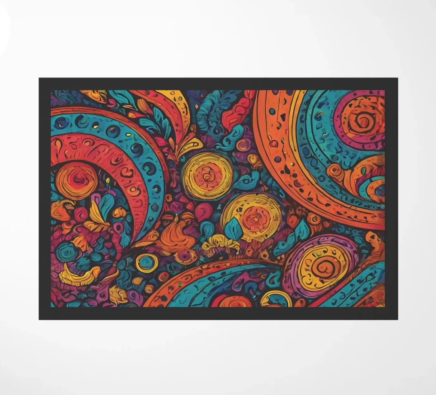 Psychedelic Pattern doormat by Charnwood Prints