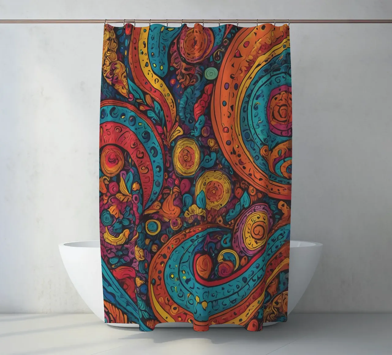 Psychedelic Pattern Duschvorhang von Charnwood Prints