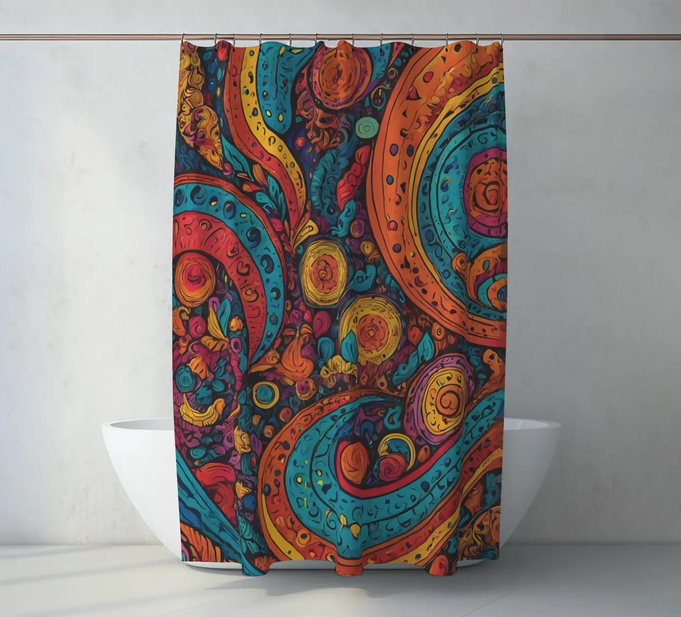 Motif psychédélique rideau de douche de Charnwood Prints