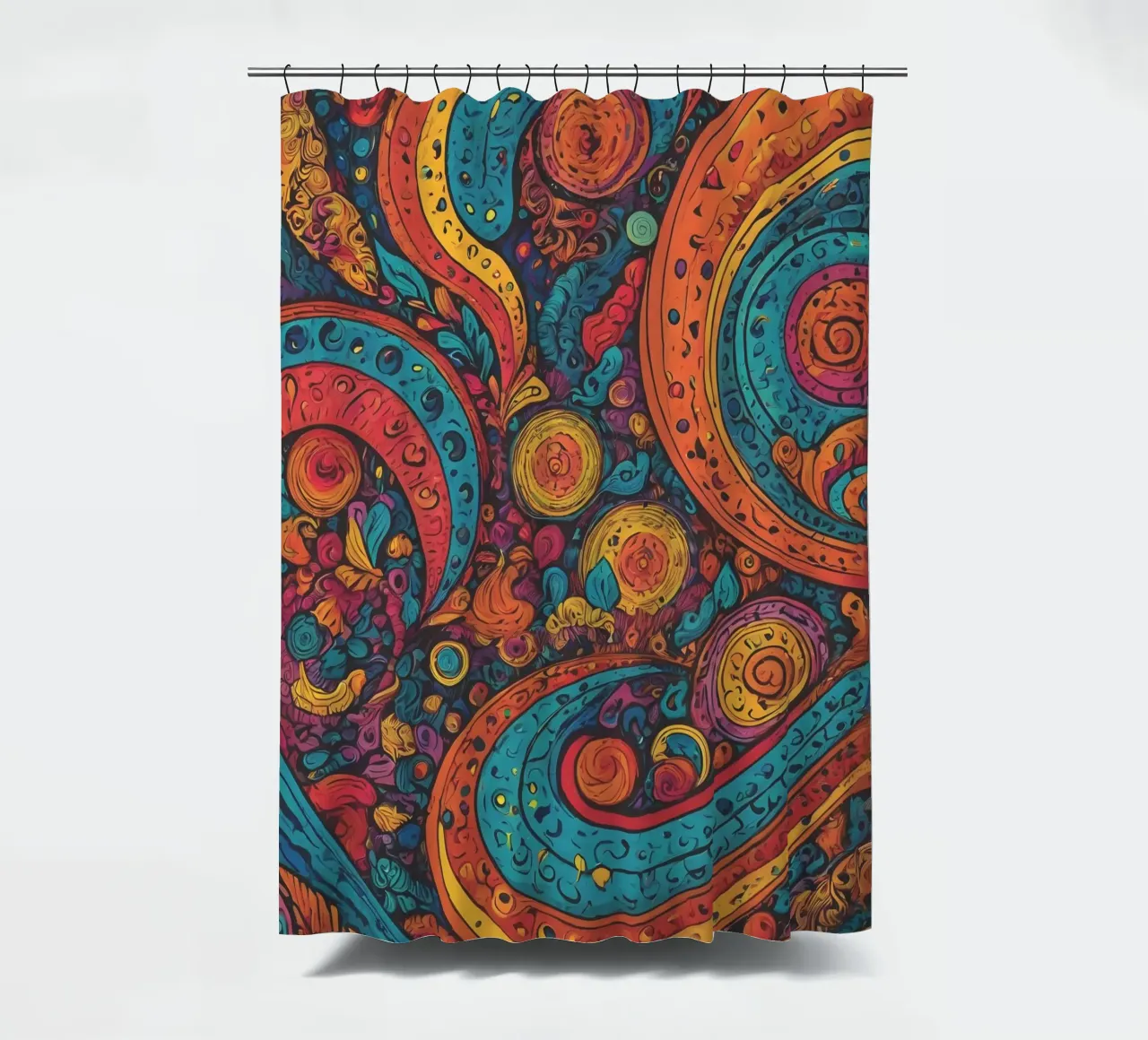 Psychedelic Pattern Duschvorhang von Charnwood Prints