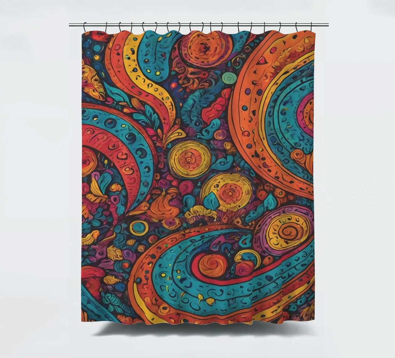Psychedelic Pattern Duschvorhang von Charnwood Prints