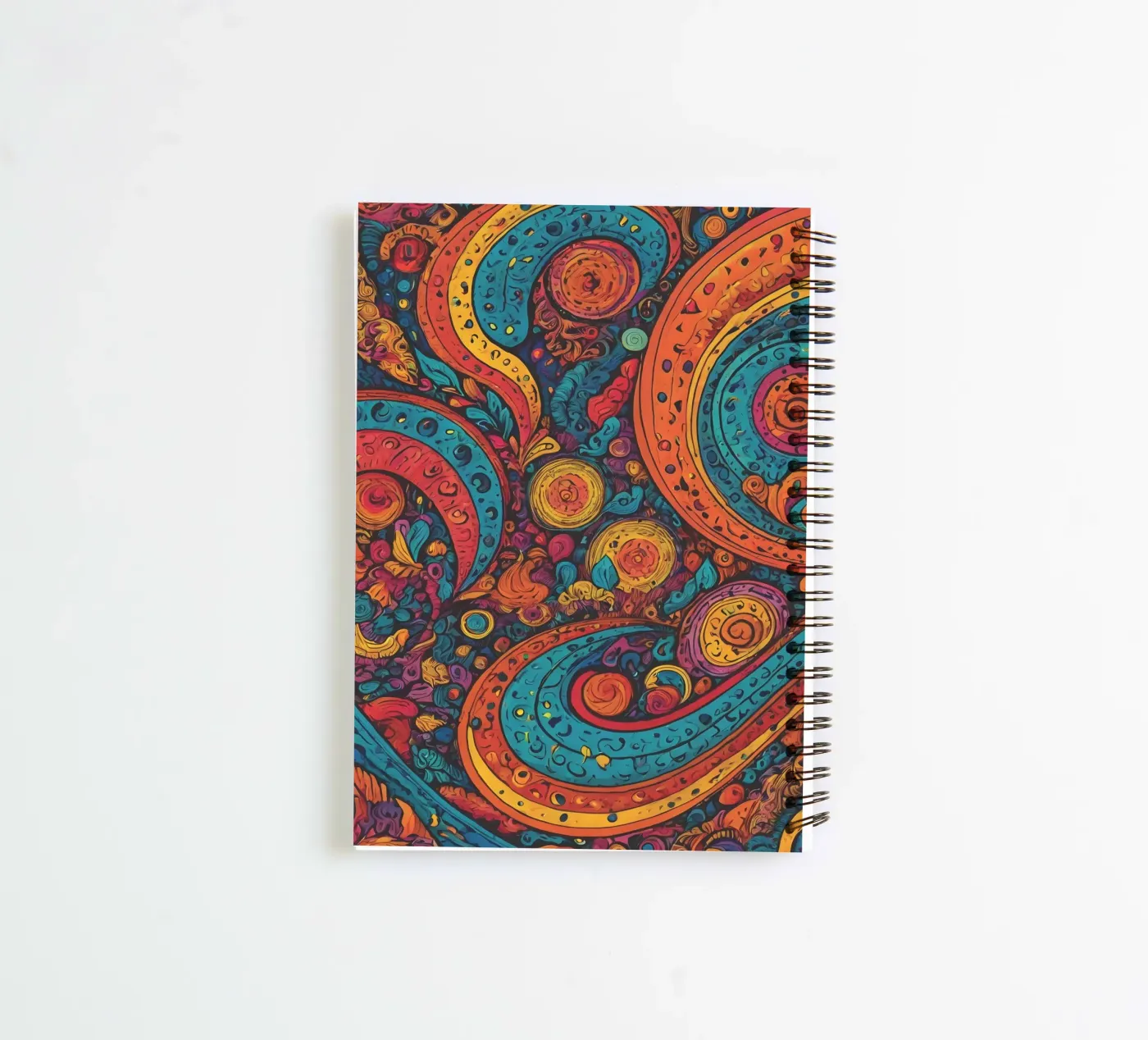 Psychedelic Pattern spiral notebook by Charnwood Prints