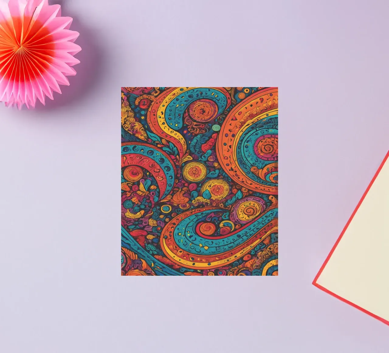 Psychedelic Pattern sticker by Charnwood Prints