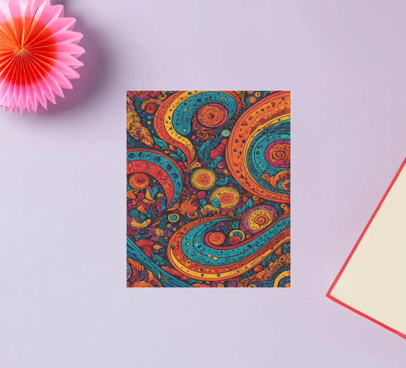 Psychedelic Pattern sticker by Charnwood Prints