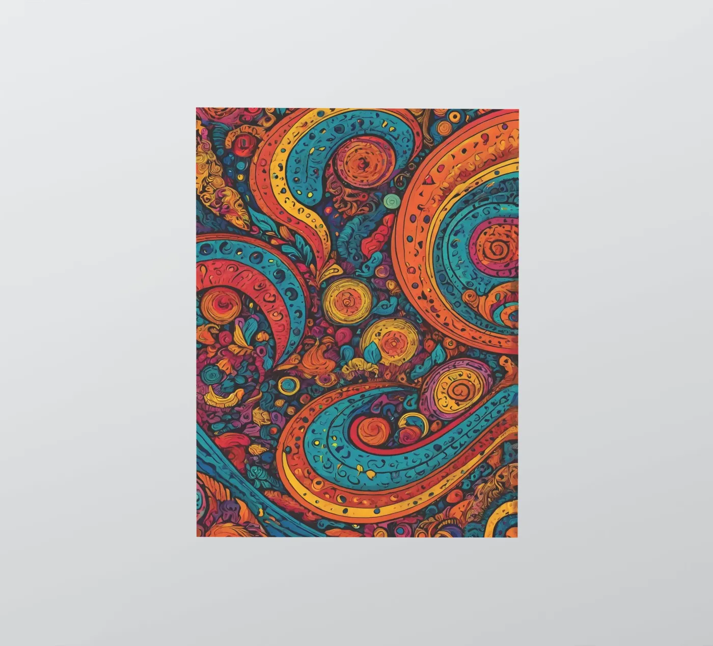 Motif psychédélique autocollant de Charnwood Prints
