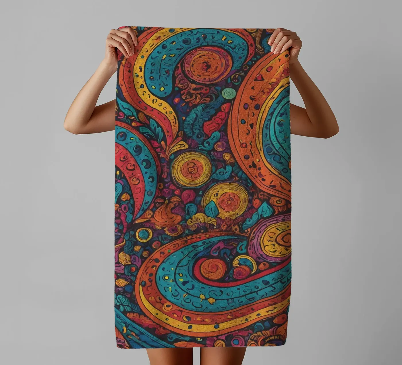 Psychedelisches Muster Handtuch von Charnwood Prints