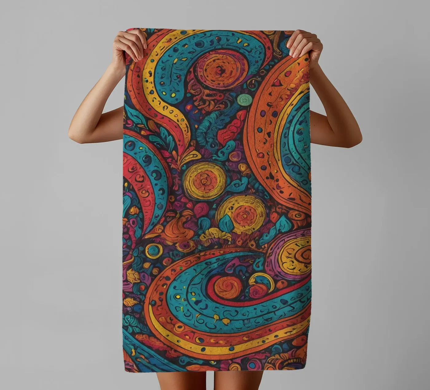 Psychedelic Pattern Handtuch von Charnwood Prints