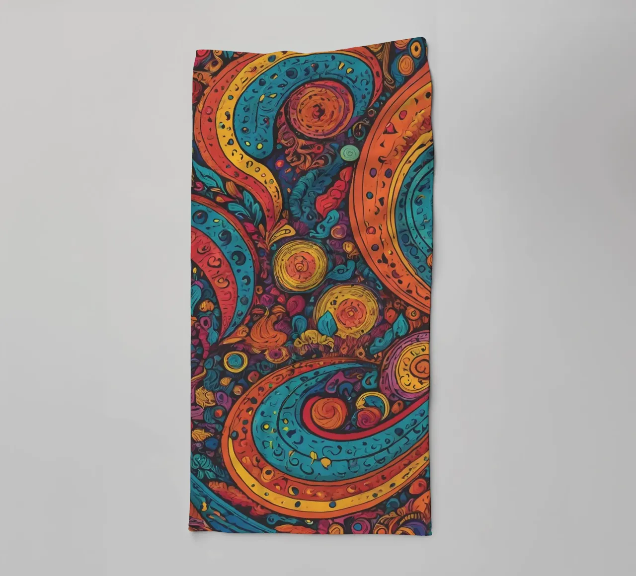 Psychedelic Pattern towel by Charnwood Prints