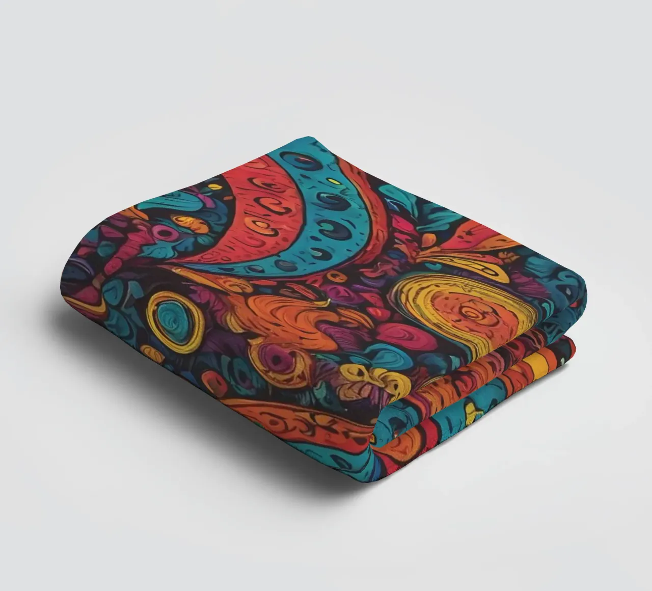 Psychedelic Pattern towel by Charnwood Prints