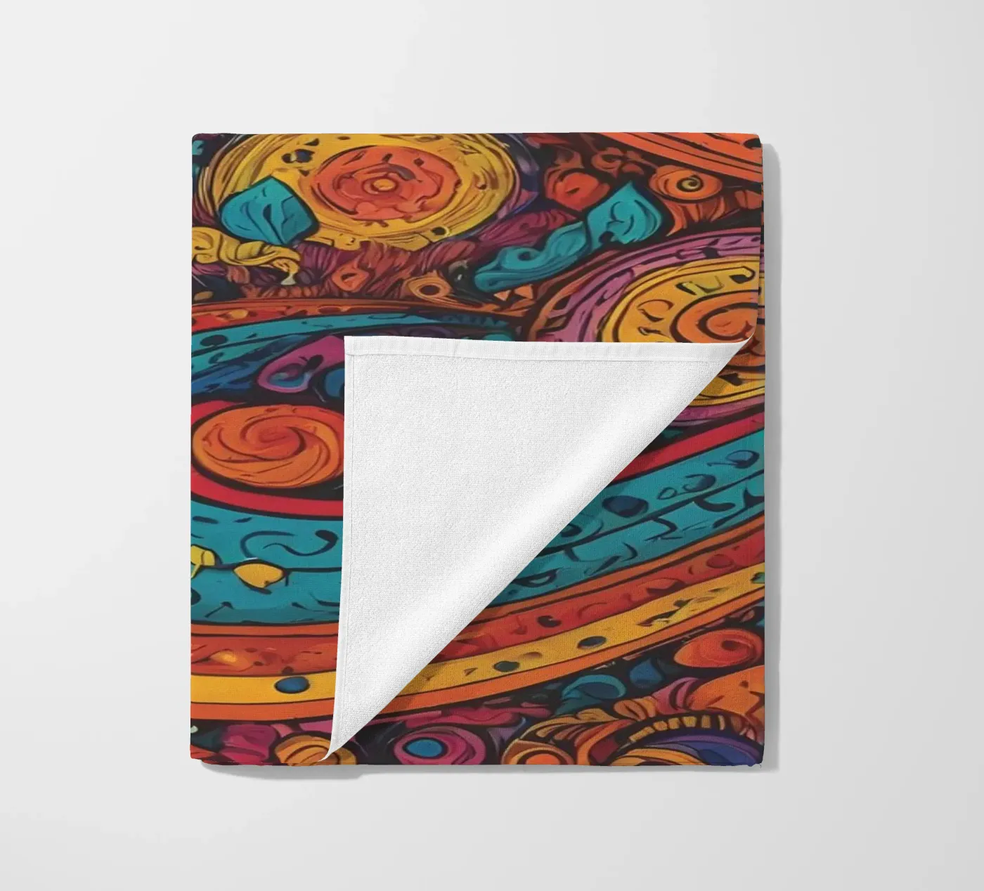 Psychedelisch patroon strandhanddoek van Charnwood Prints