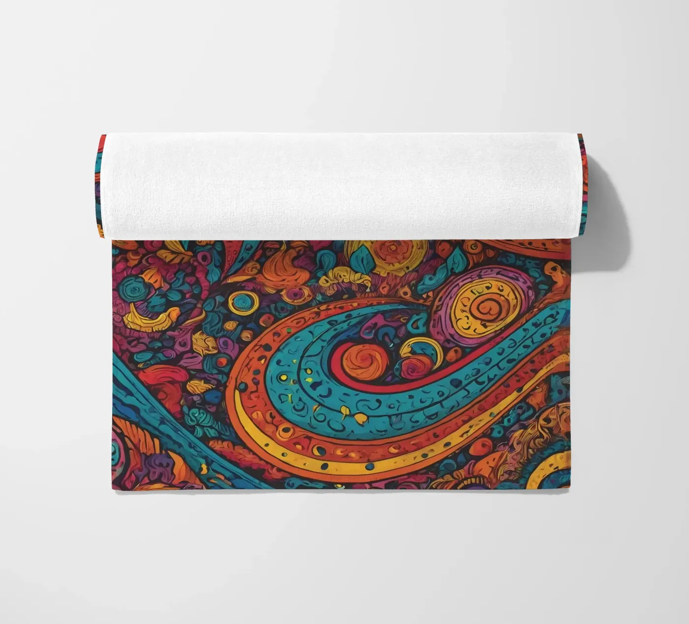 Psychedelisch patroon strandhanddoek van Charnwood Prints