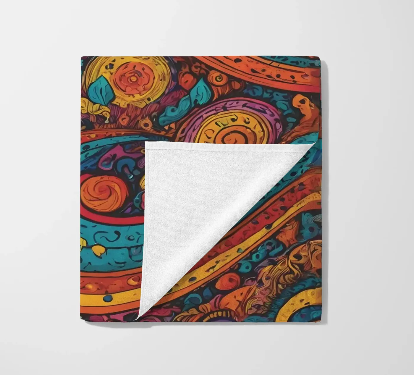 Psychedelisch patroon strandhanddoek van Charnwood Prints