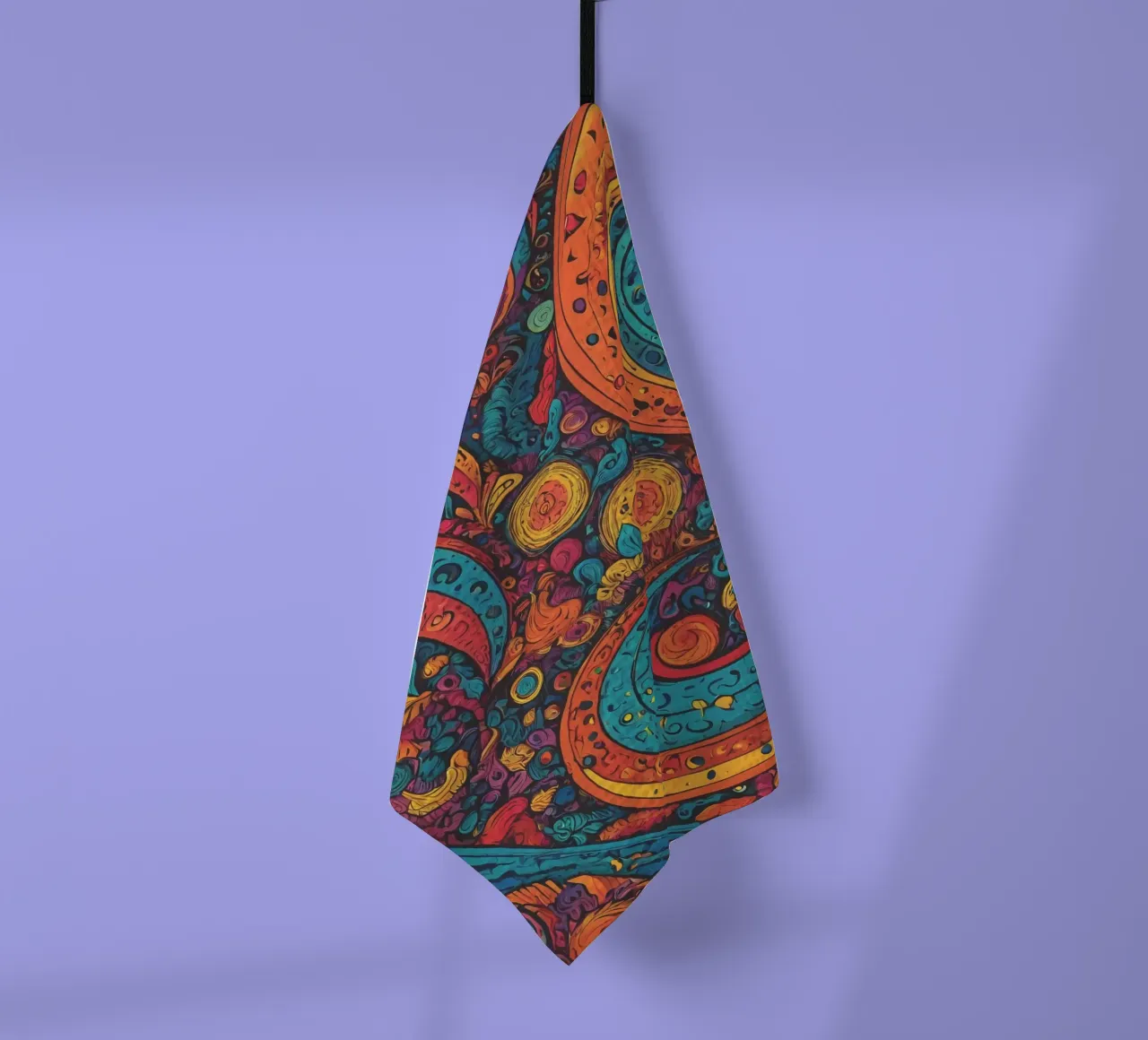 Psychedelic Pattern tea towel by Charnwood Prints