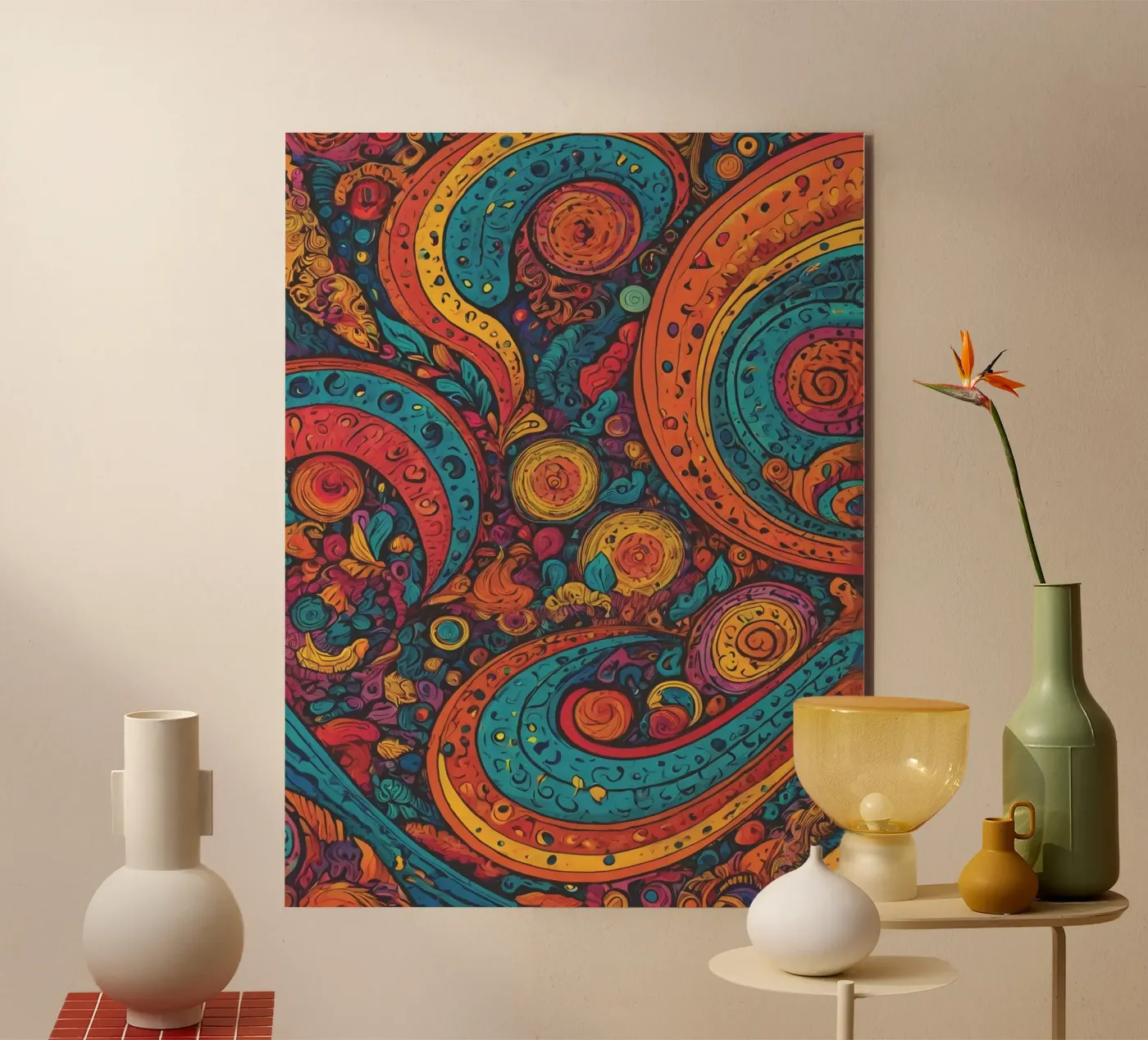 Motif psychédélique panneau forex de Charnwood Prints