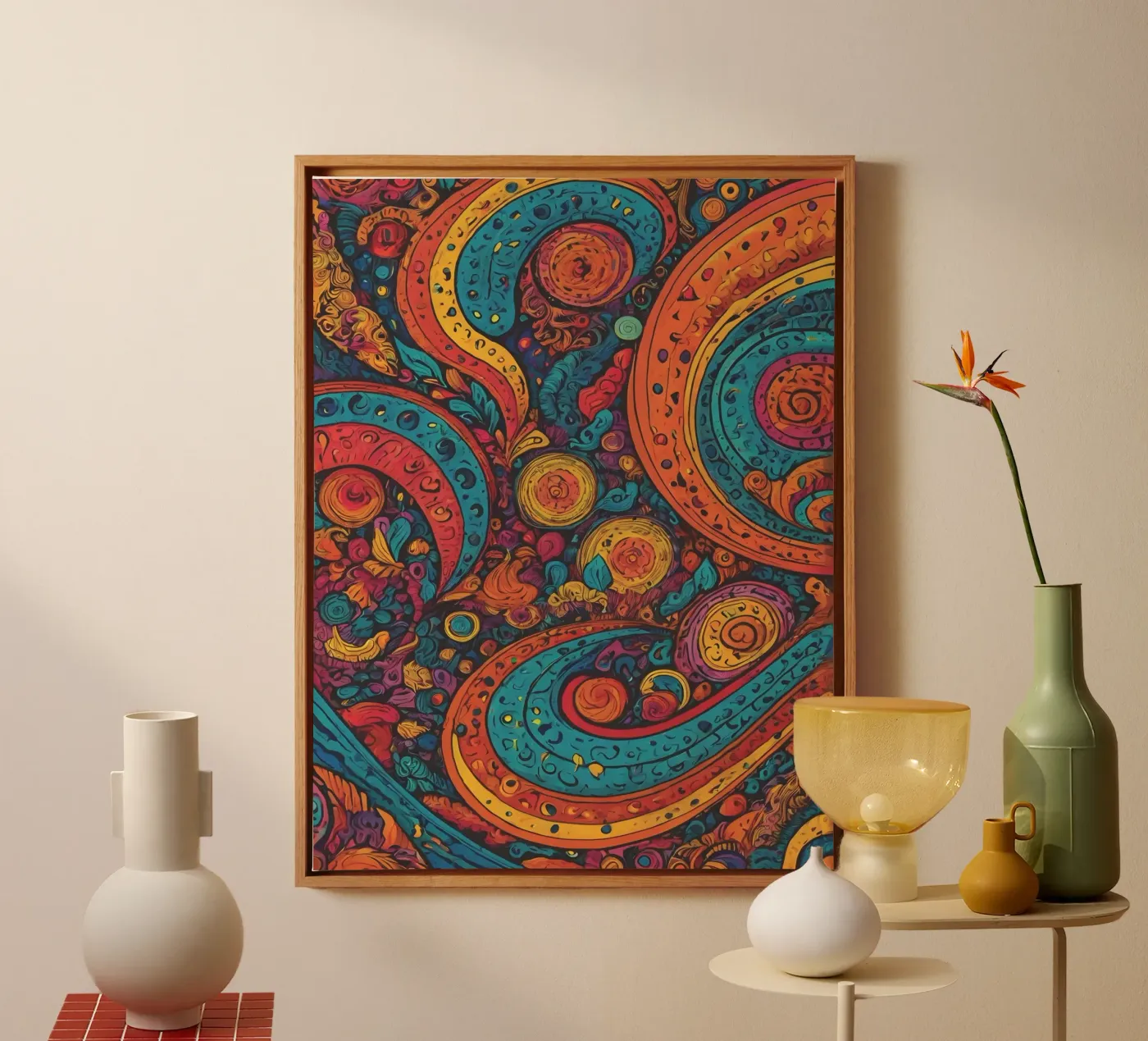 Psychedelisches Muster Leinwand von Charnwood Prints