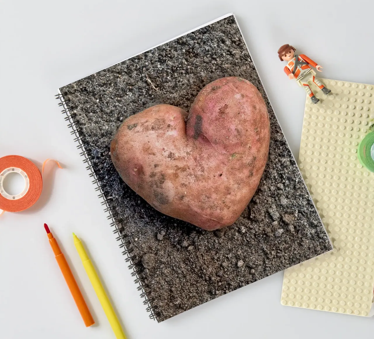 Symbol of Love and Nourishment - Heart-Shaped Sweet Potato spiral notebook by Curious Collections by Marielle Leenders