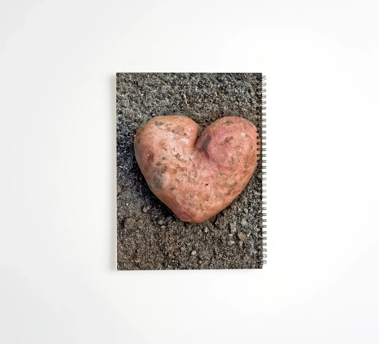 Symbol of Love and Nourishment - Heart-Shaped Sweet Potato spiral notebook by Curious Collections by Marielle Leenders