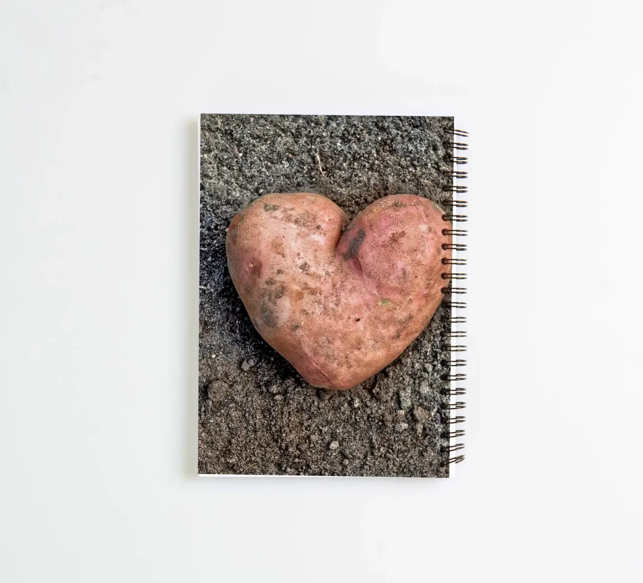 Symbol of Love and Nourishment - Heart-Shaped Sweet Potato spiral notebook by Curious Collections by Marielle Leenders