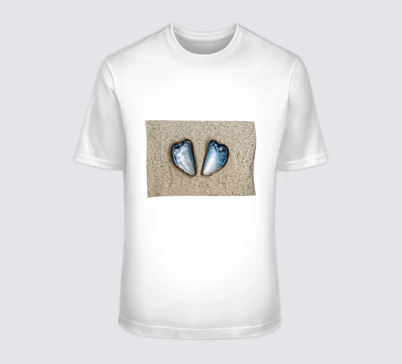 A Symbol of Love and Unity - Two Heart-Shaped Mussels t-shirt by Curious Collections by Marielle Leenders