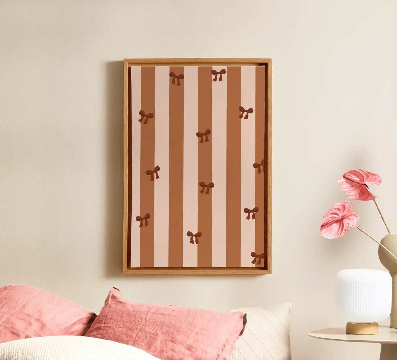 Bow stripes canvas by AleksandraAnna