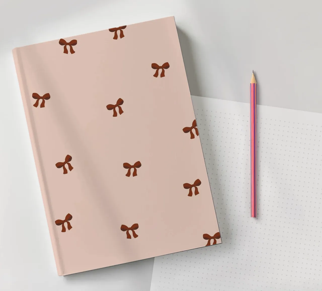 Bows Pink notebook by AleksandraAnna
