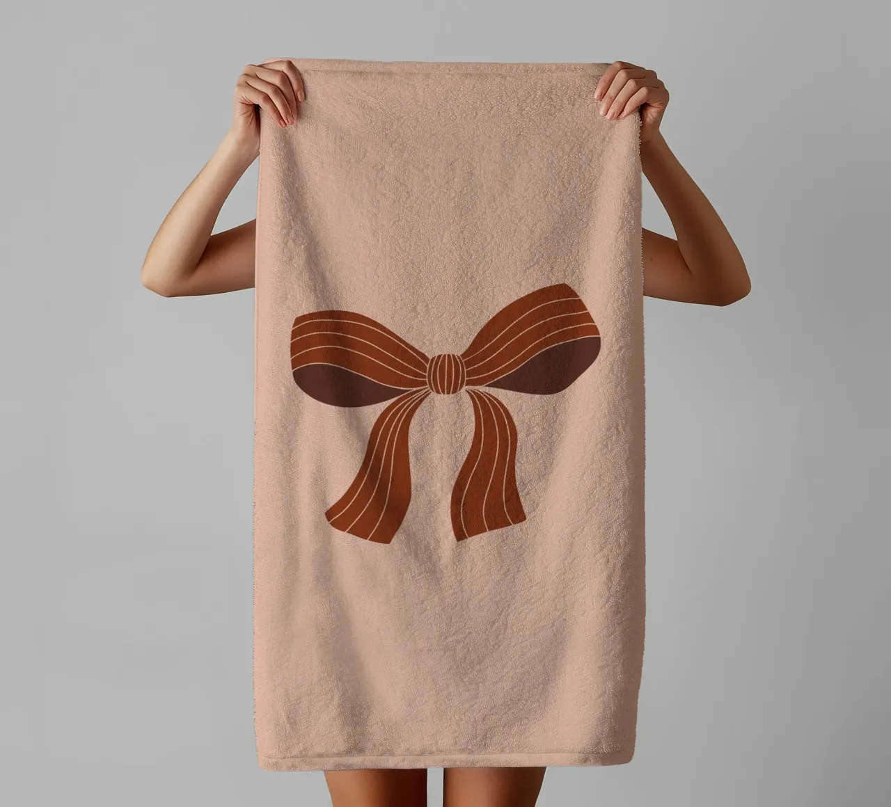 Bow on pink background asciugamano da bagno da AleksandraAnna