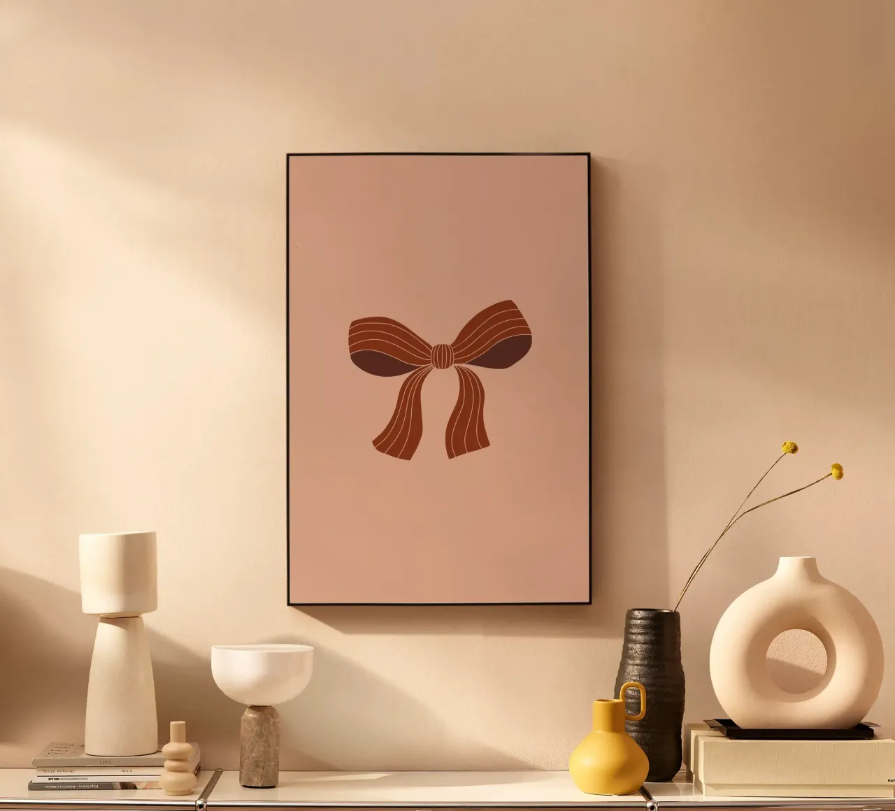 Bow on pink background metacrilato de AleksandraAnna