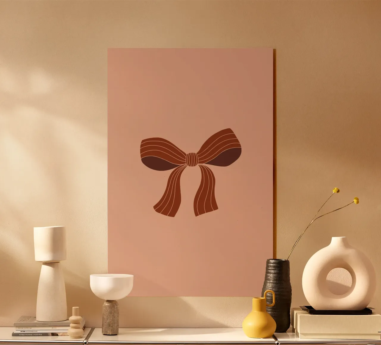 Bow on pink background metacrilato de AleksandraAnna