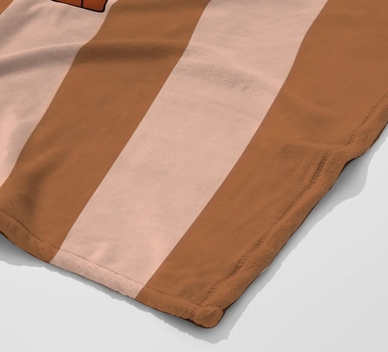 Bow on Striped Pink and Brown Background coperta in pile da AleksandraAnna