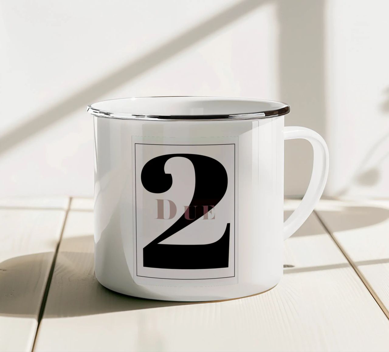 Numero 2 tazza in smalto da In Full Color