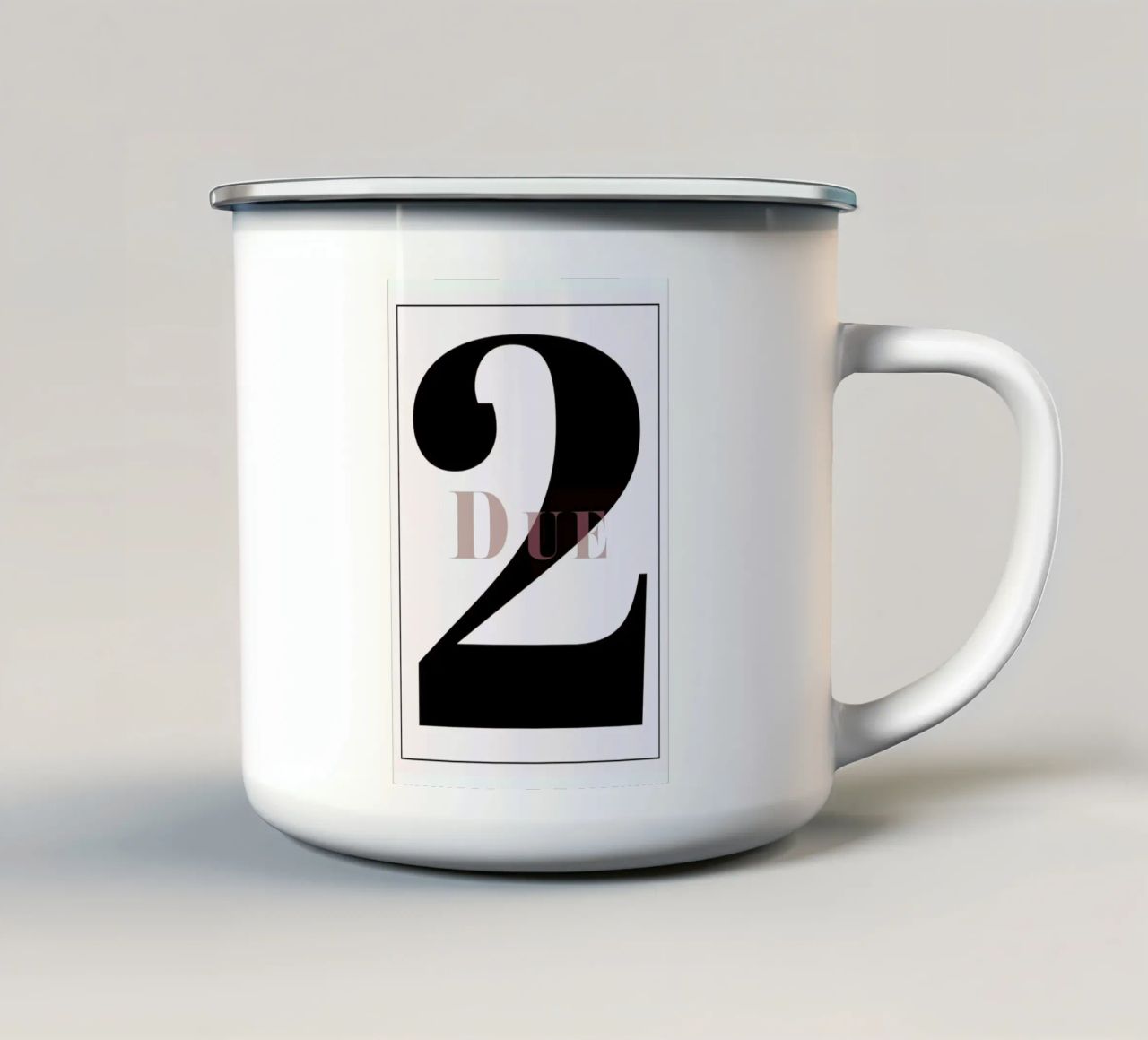 Numero 2 tazza in smalto da In Full Color