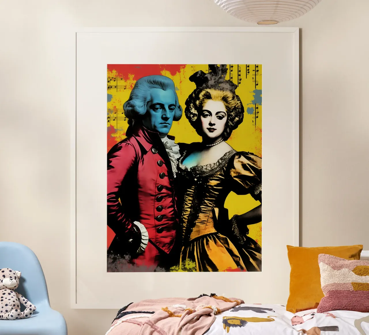 Mozart e Madonna | Due pop star nella pop art poster da Autofocus