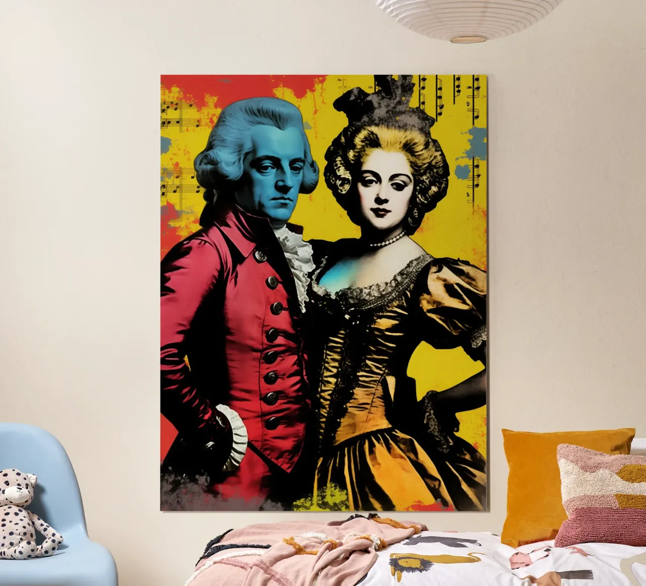 Mozart e Madonna | Due pop star nella pop art poster da Autofocus