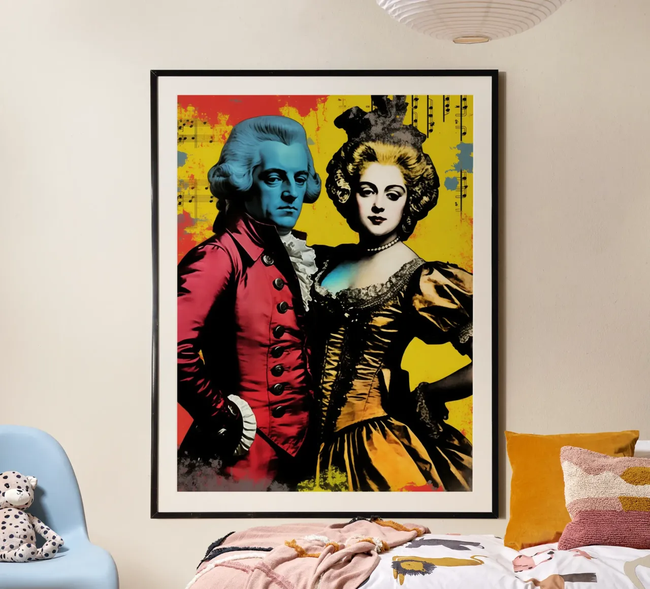 Mozart e Madonna | Due pop star nella pop art poster da Autofocus