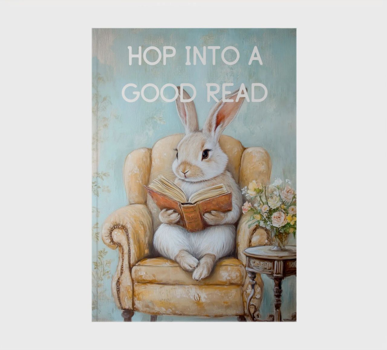 Reading Bunny notebook by Melloi Art Print