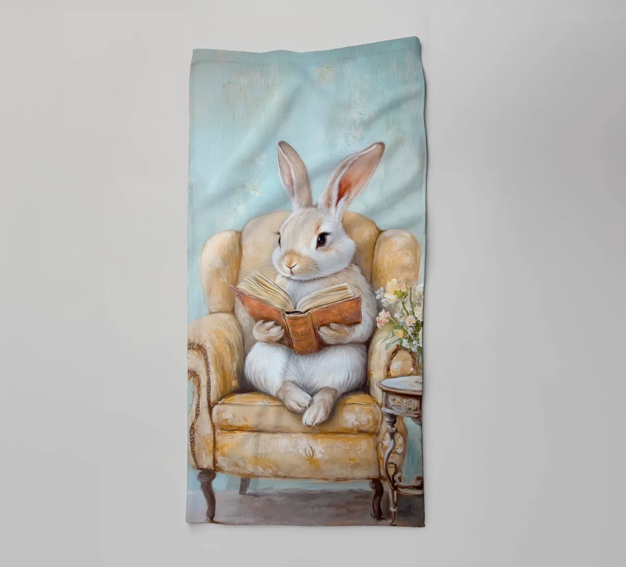 Lapin de lecture serviette de bain de Melloi Art Print