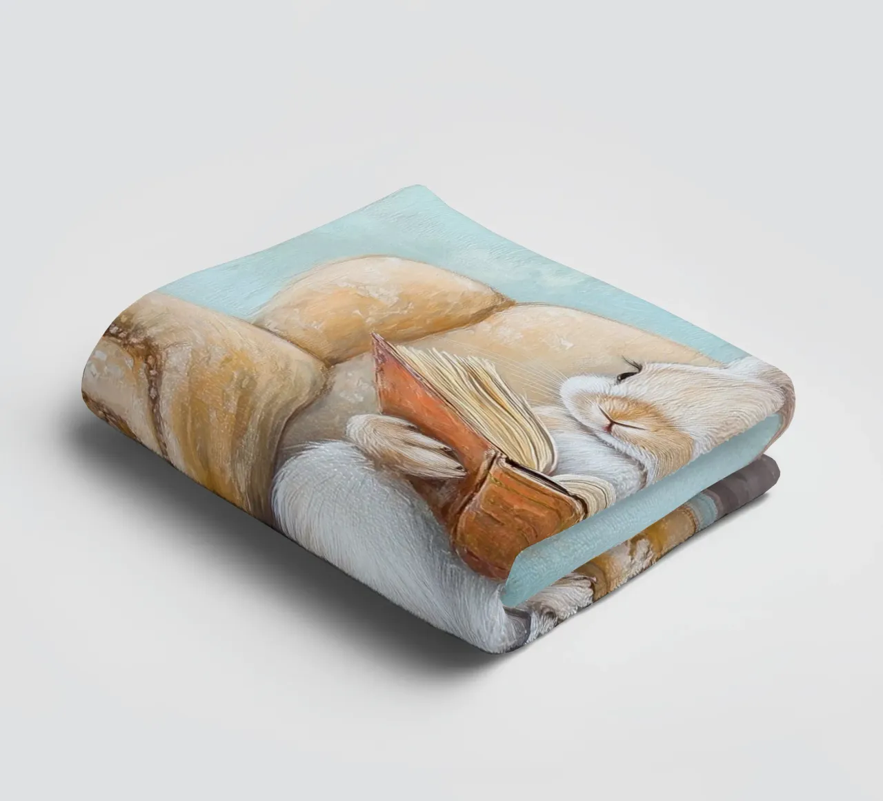 Lapin de lecture serviette de bain de Melloi Art Print