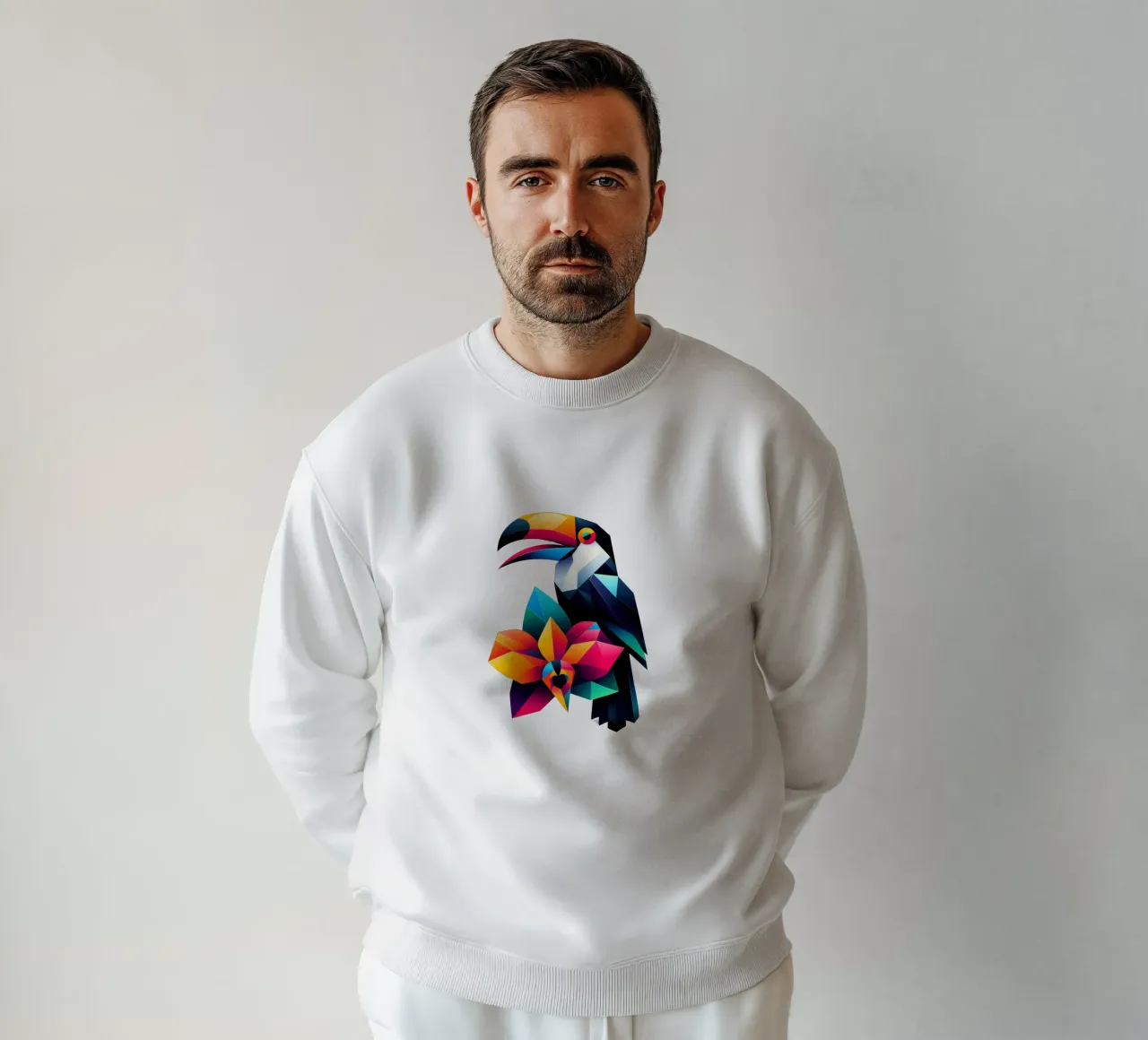 Tucano e orchidea felpa da Digital Naive