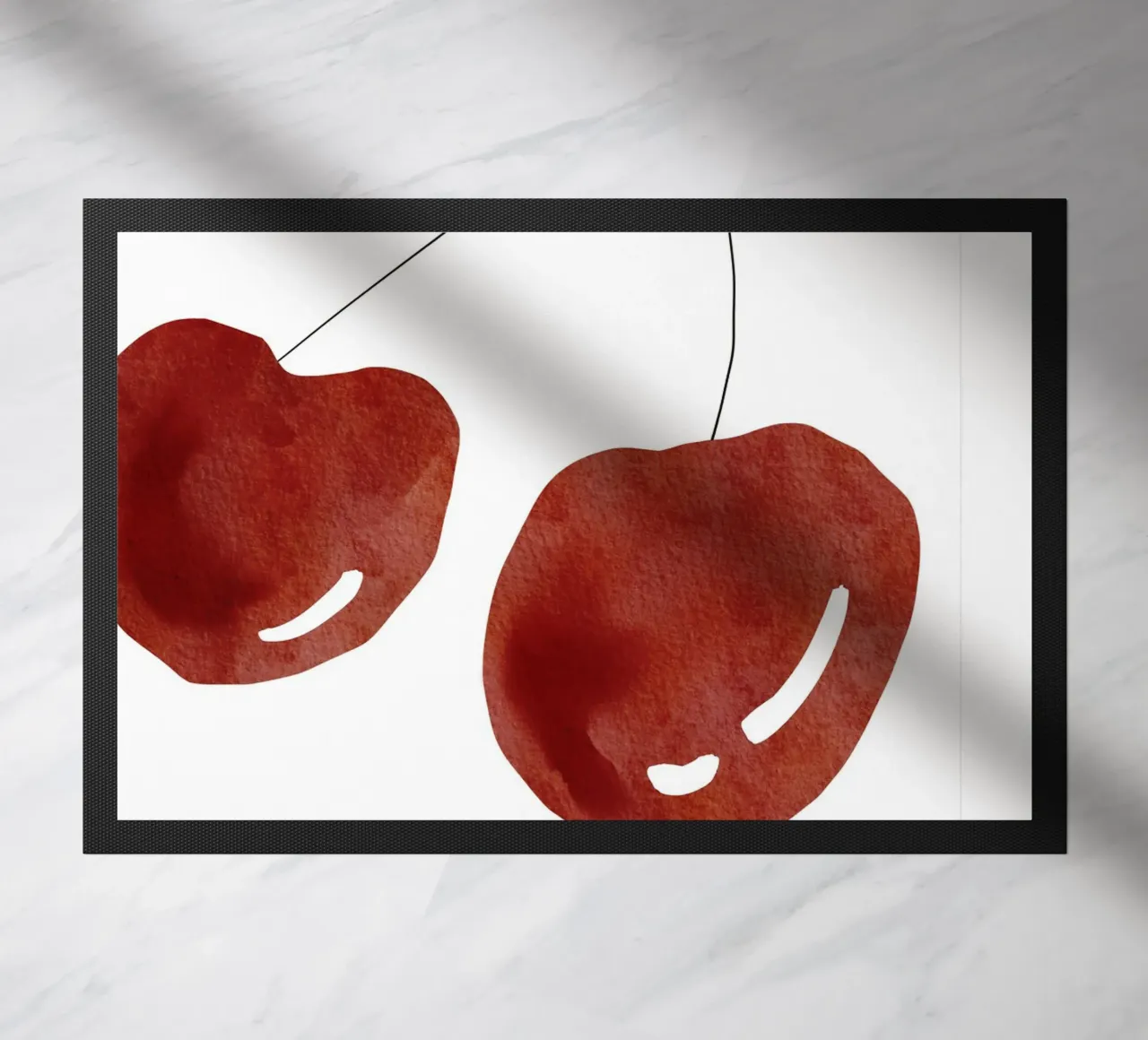 Cherry Duo doormat by Melloi Art Print