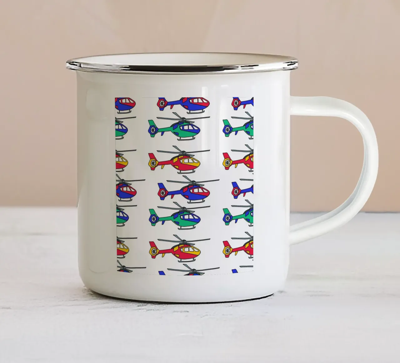 Bunte Hubschrauber tazza in smalto da BAINAI KIDS