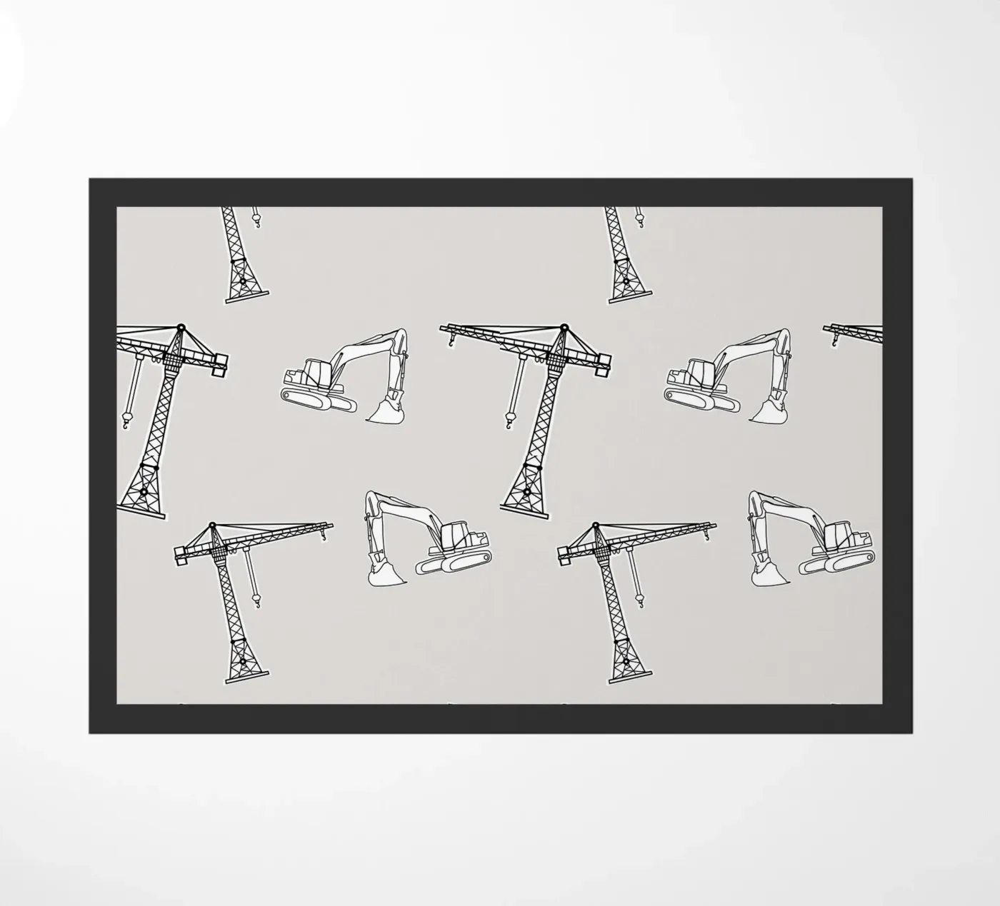 Bagger und Kran Fußmatte von BAINAI KIDS