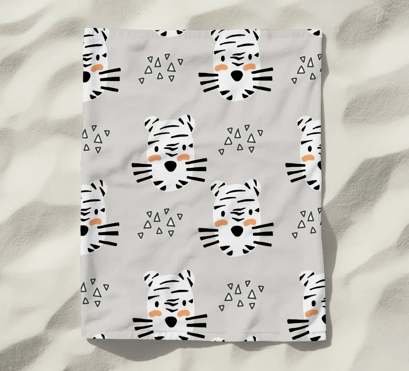 Tiger strandhanddoek van BAINAI KIDS