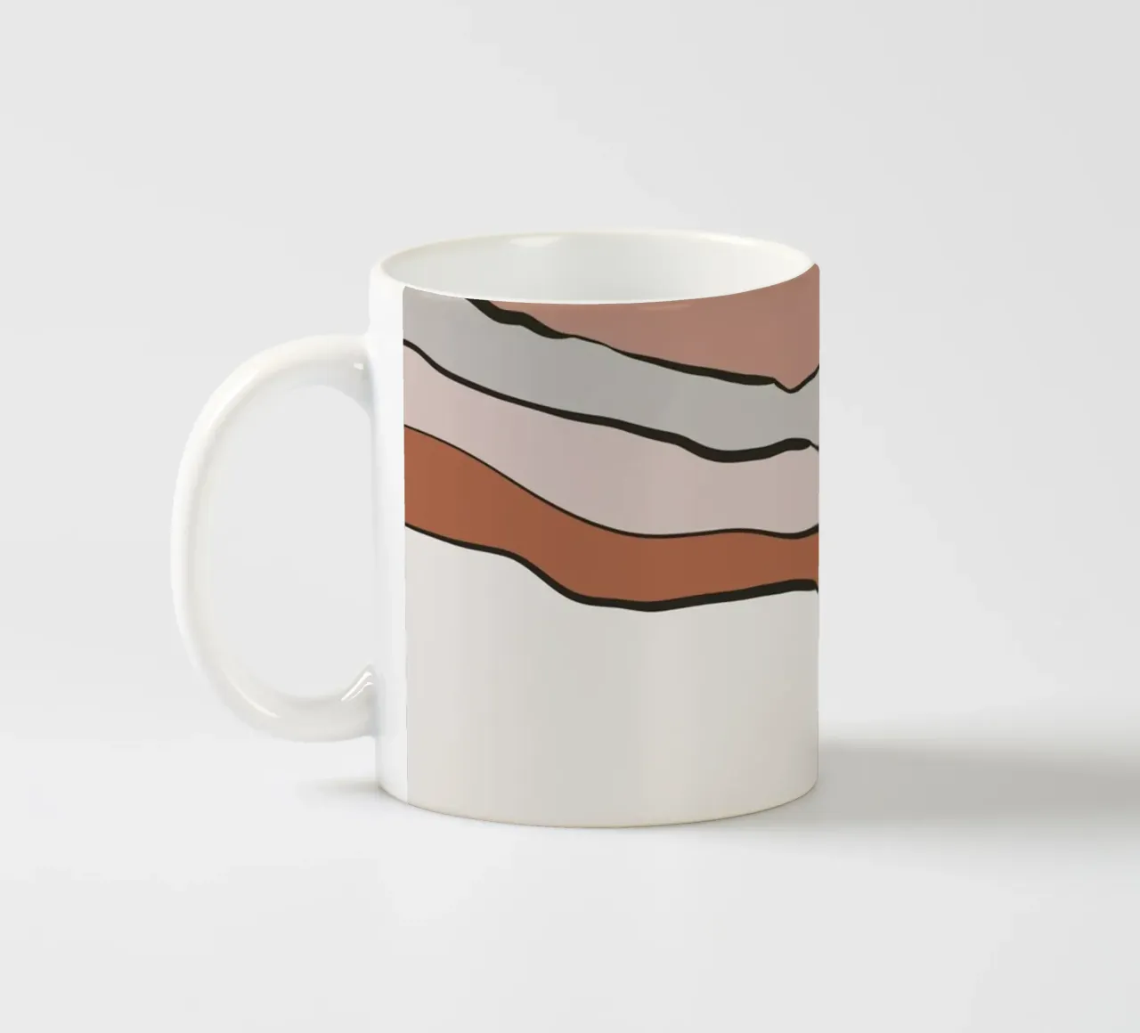 Warm forest lines tazza in ceramica da BAINAI