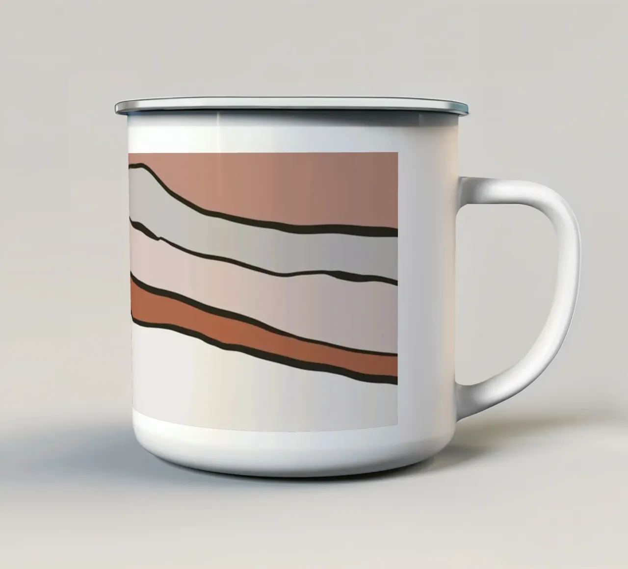 Warm forest lines tazza in smalto da BAINAI