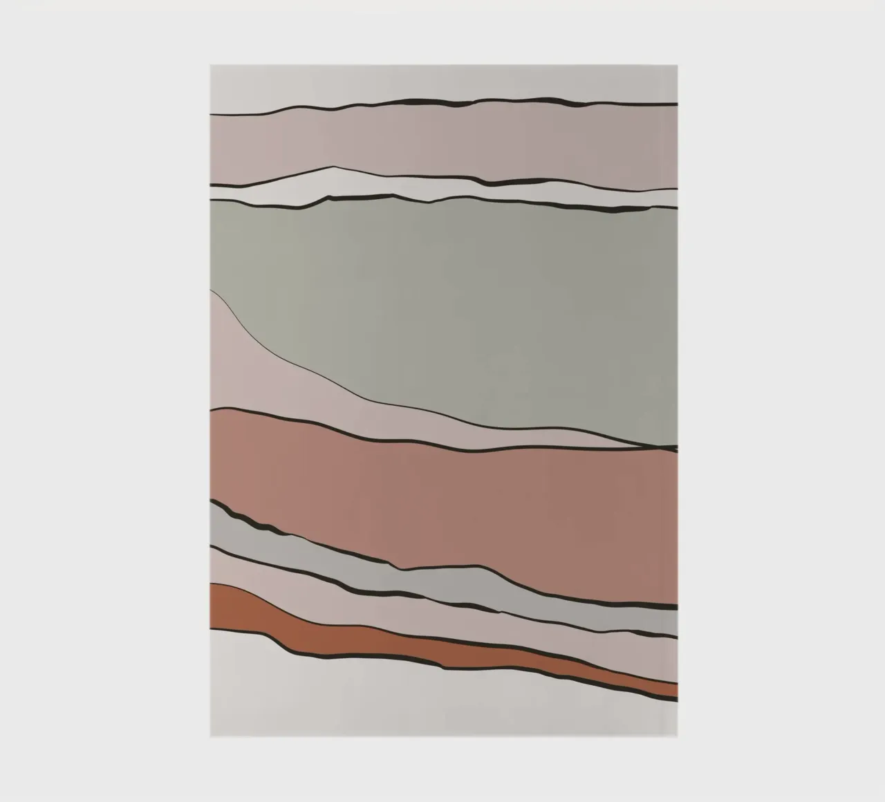 Warm forest lines notebook by BAINAI