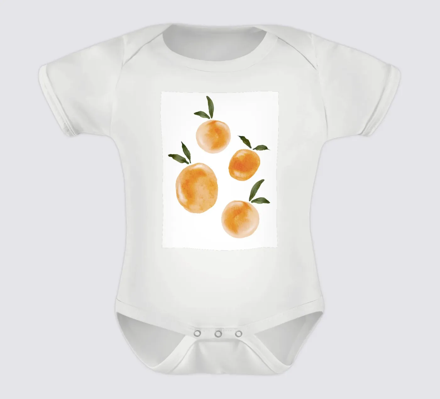 Orange pattern Kurzarm Babybody von Melloi Art Print