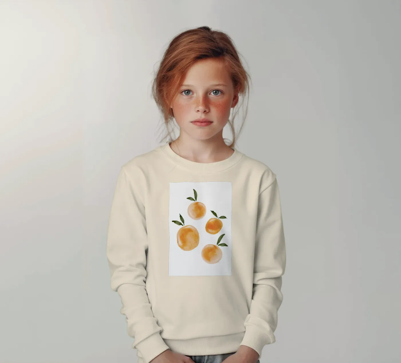 Orange pattern Kinder Sweatshirt von Melloi Art Print
