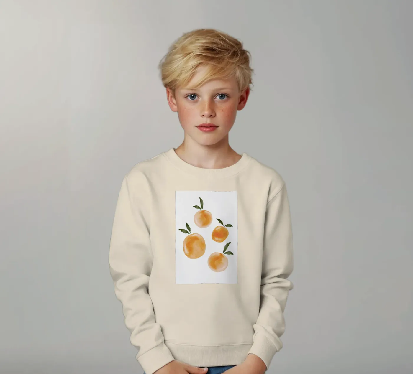Orange pattern Kinder Sweatshirt von Melloi Art Print