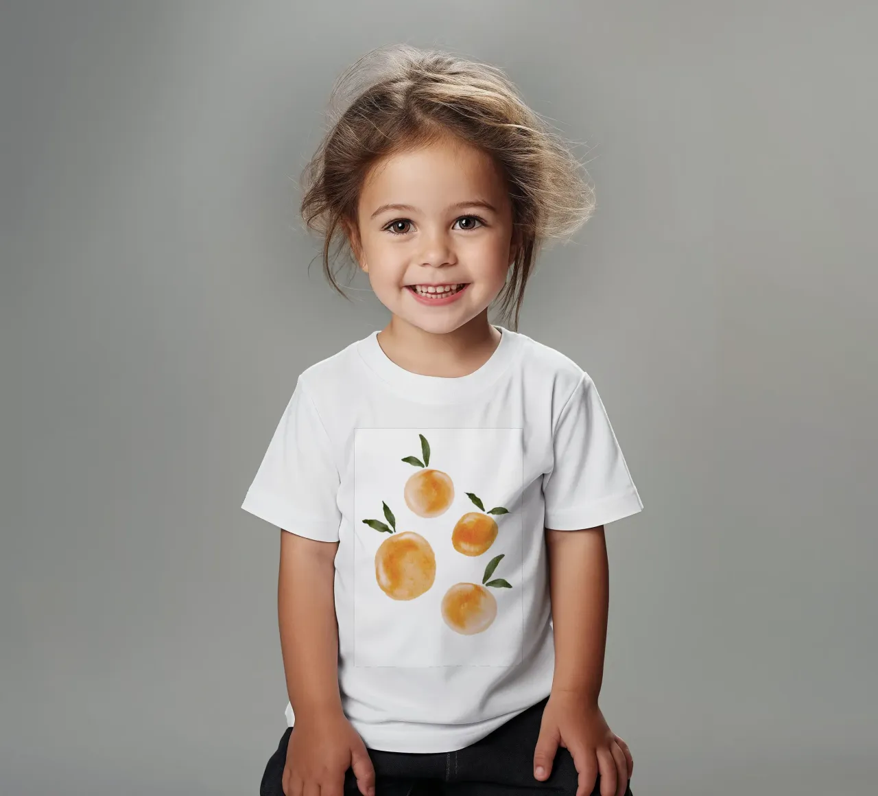 Oranges Pattern Kinder T-Shirt von Melloi Art Print